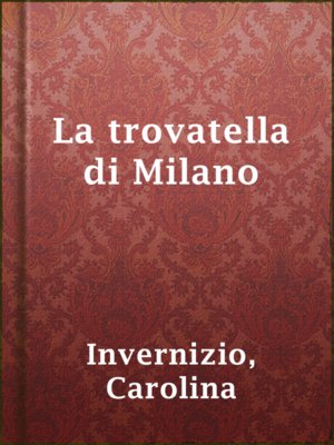 cover image of La trovatella di Milano